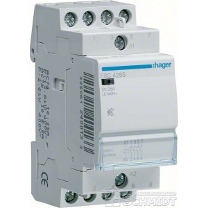 Hager ESC426 - Installationsschütz 230V / 25A - 4 Öffner 