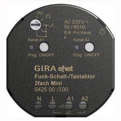 Gira eNet Funk-Schalt-/Tastaktor 2fach Mini 