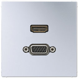 Jung Mutimedia-Einsatz HDMI / VGA (Aluminium) 