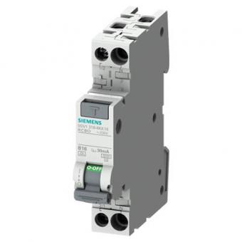 Siemens   FI/LS-Schalter Typ A, 1P+N, 6kA, B-16A, 30mA, 1TE 