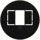 Zentralstück für TAE- und Lautsprecher-Anschlussdose (schwarz) 