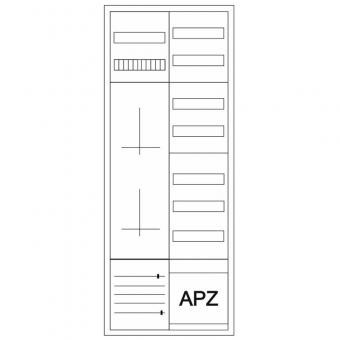Eaton Zähler-Komplettschrank ZSD-2ZV-1400/APZ, 2 Zählerplätze 3-Punkt, 1x Verteilerfeld inkl. APZ 