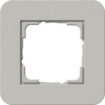 Gira E3 Abdeckrahmen 1-fach, Grau Soft-Touch / Reinweiß glänzend 