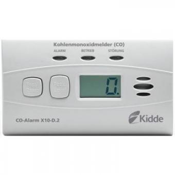 Kidde CO-Alarm X10-D.2, Kohlenmonoxidmelder mit Display, integrierte 10 Jahres Batterie 