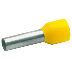 Aderendhülsen isoliert,   6,0mm² / 12mm, gelb, 100 Stück 
