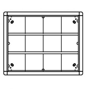 Portier Aufputz Rahmen 12 Modulplätze (weiß) 