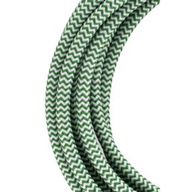 Bailey Textilkabel 2x0,75mm², grün/weiß, 3m 
