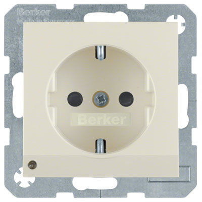 Berker S.1 SCHUKO-Steckdose mit LED-Orientierungslicht mit erhöhtem  Berührungsschutz (weiß, gl.) | Elektroversand Schmidt GmbH