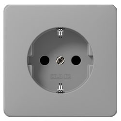 Zentralplatte Steckdose - nur Abdeckung für Ersatz für ältere Steckdosen ( grau) | Elektroversand Schmidt GmbH