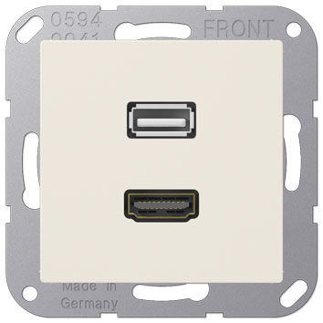 Jung Mutimedia-Einsatz HDMI / USB (weiß) | Elektroversand Schmidt GmbH