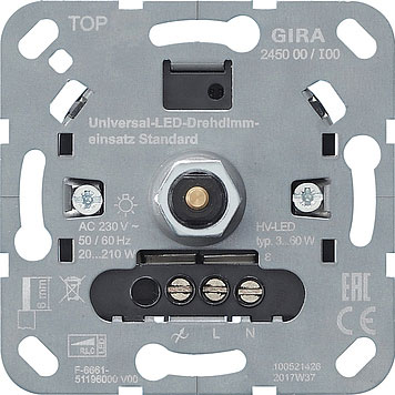 Gira System 3000 Universal-LED-Drehdimmeinsatz Standard | Elektroversand  Schmidt GmbH